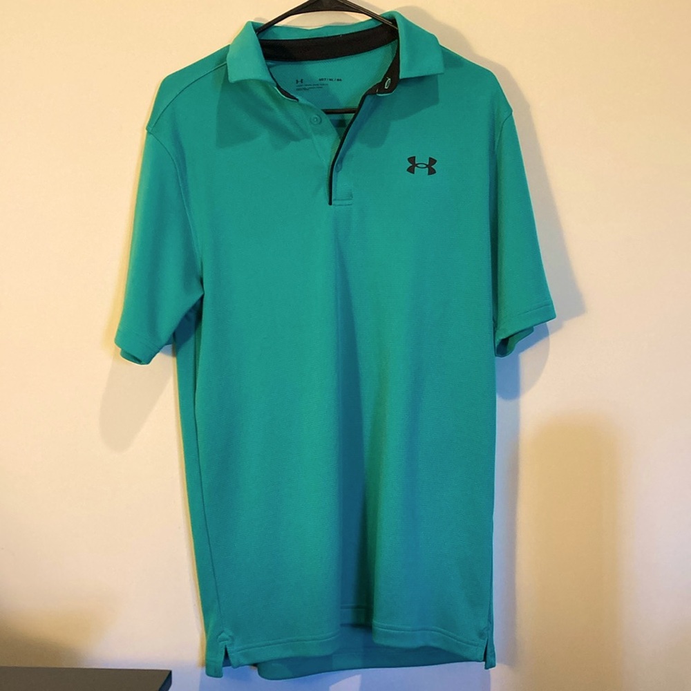 Men’s Under Armour Green Polo Loose Fit - Medium Tall